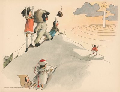 Illustrazione per Le avventure polari di Golliwogg da Florence K. Upton