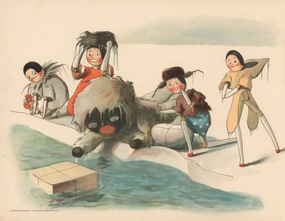 Illustrazione per Le avventure polari di Golliwogg da Florence K. Upton
