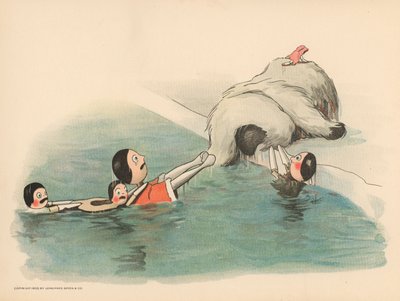Illustrazione per Le avventure polari di Golliwogg da Florence K. Upton