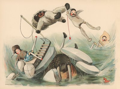 Illustrazione per Le avventure polari di Golliwogg da Florence K. Upton