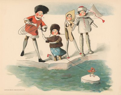 Illustrazione per Le avventure polari di Golliwogg da Florence K. Upton