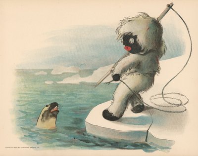 Illustrazione per Le avventure polari di Golliwogg da Florence K. Upton