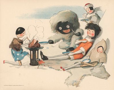 Illustrazione per Le avventure polari di Golliwogg da Florence K. Upton