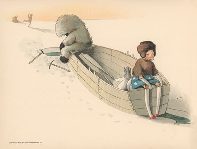 Illustrazione per Le avventure polari di Golliwogg da Florence K. Upton