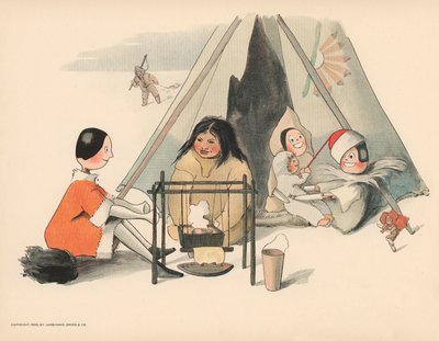 Illustrazione per Le avventure polari di Golliwogg da Florence K. Upton
