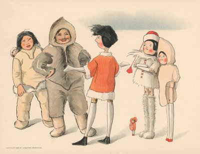 Illustrazione per Le avventure polari di Golliwogg da Florence K. Upton