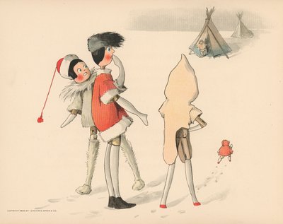 Illustrazione per Le avventure polari di Golliwogg da Florence K. Upton