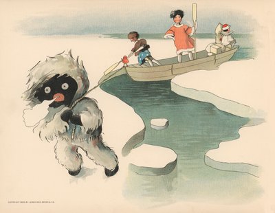 Illustrazione per Le avventure polari di Golliwogg da Florence K. Upton