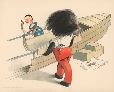 Illustrazione per Le avventure polari di Golliwogg da Florence K. Upton