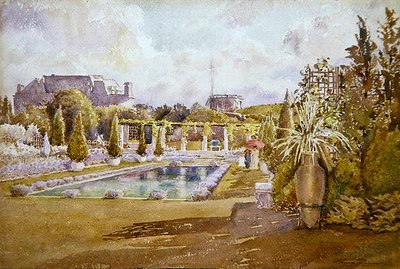 Veduta del giardino di un castello in Francia da Florence Vincent Robinson