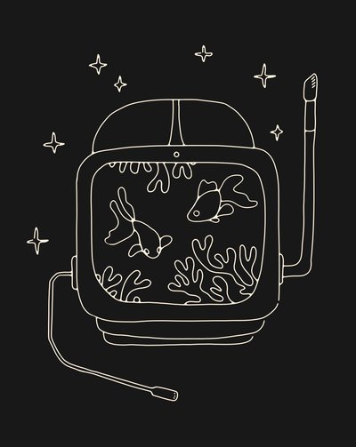 Casco da astronauta in acqua da Florent Bodart