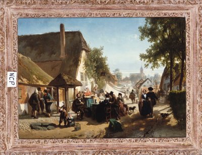Pranzo alla locanda, 1886 da Florent Nicolas Crabeels