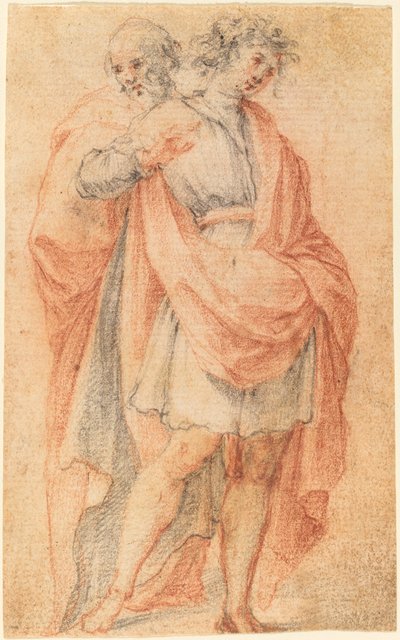 Due figure maschili: un giovane e un vecchio da Florentine 17th Century