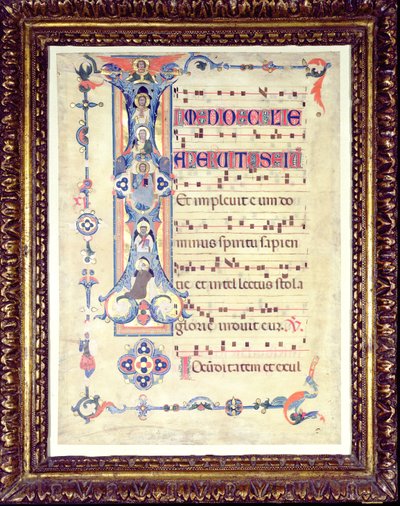 Graduale, con iniziale istoriata I raffigurante San Giovanni Evangelista, c.1315 da Florentine School