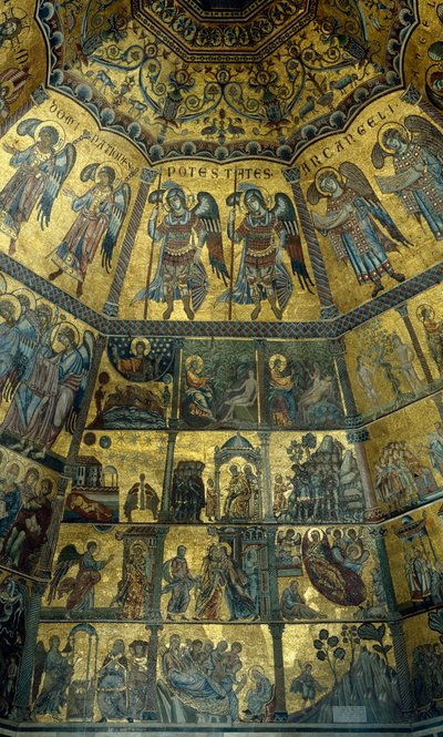 Mosaico sul soffitto a cupola del Battistero di San Giovanni, Firenze da Florentine School