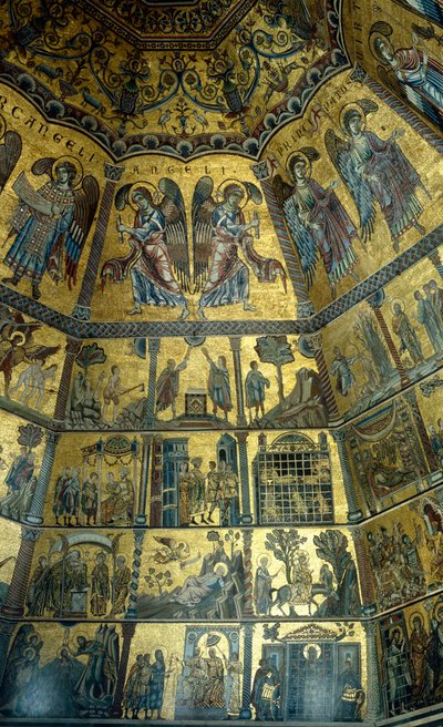 Mosaico sul soffitto a cupola del Battistero di San Giovanni, Firenze da Florentine School