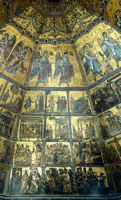 Mosaico sul soffitto a cupola del Battistero di San Giovanni, Firenze da Florentine School