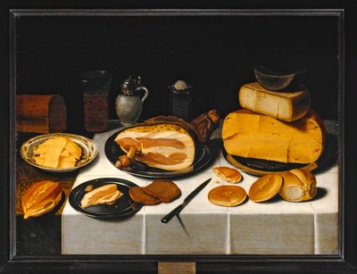 Natura morta con prosciutto ... da Floris van Schooten