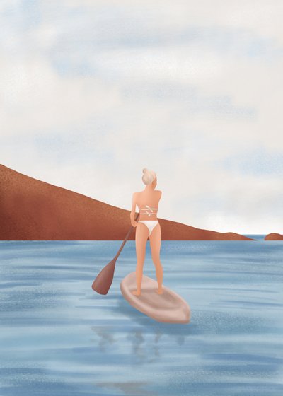 Una tranquilla escursione in paddleboard da Flow Line