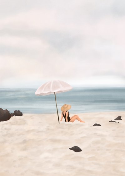 Scena serena sulla spiaggia da Flow Line