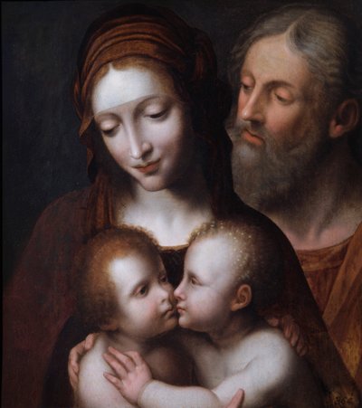 La Sacra Famiglia con il bambino San Giovanni, XVI secolo da Follower of Bernardino Luini