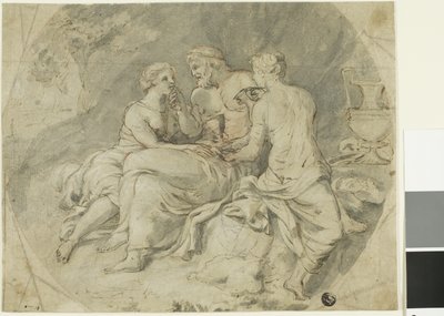 Lot e le sue figlie da Follower of Charles Le Brun