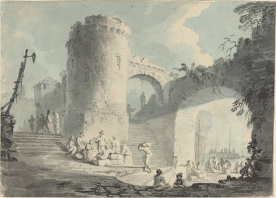 Scena portuale da Follower of Claude Joseph Vernet
