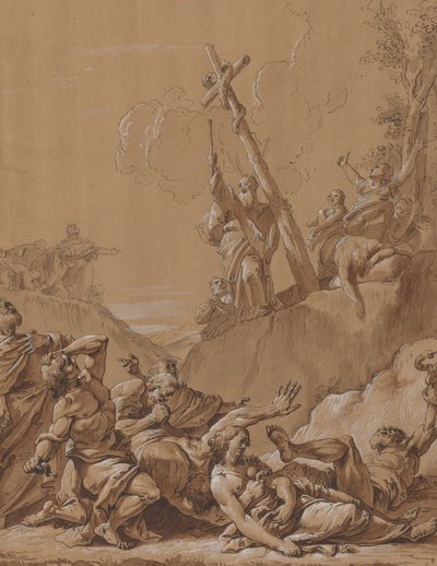 Mosè e il serpente di bronzo da Follower of Francesco Fontebasso