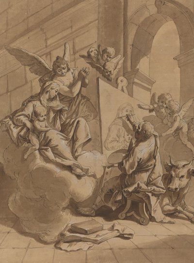 San Luca che dipinge la Vergine da Follower of Francesco Fontebasso