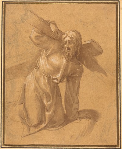 Cristo cade sotto la croce da Follower of Francesco Salviati
