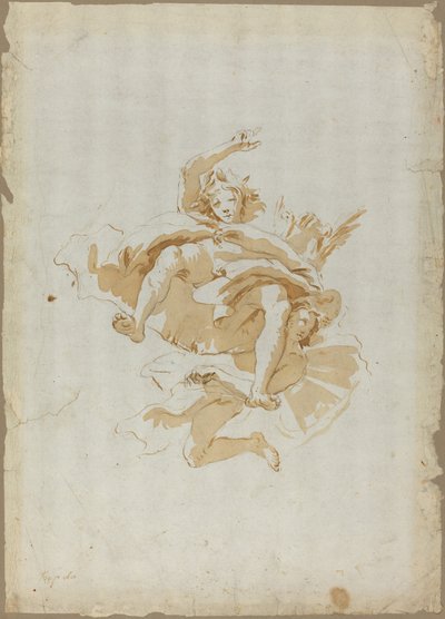 Disegno per un affresco sul soffitto da Follower of Giovanni Battista Tiepolo