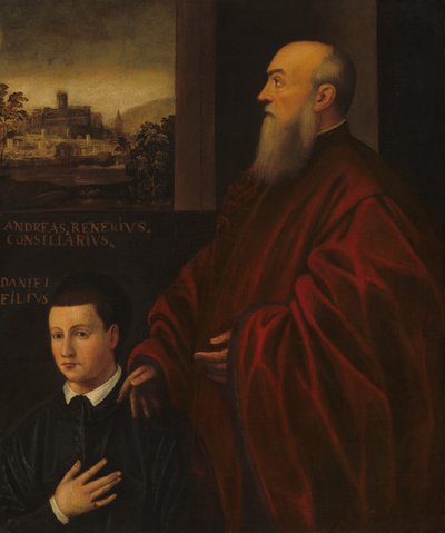 Andrea Renier e suo figlio Daniele da Follower of Jacopo Tintoretto
