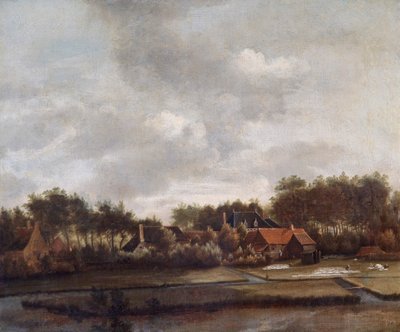 Paesaggio, con campi di candeggio, XVII secolo da Follower of Jan van Ruisdael