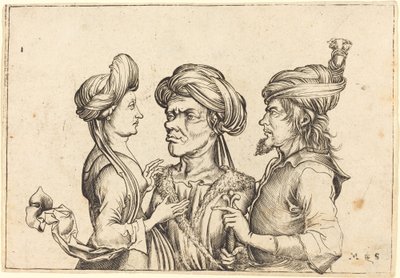 Tre Figure Orientali da Follower of Martin Schongauer