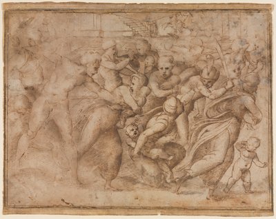 Copia del Massacro degli Innocenti di Raffaello da Follower of Raphael