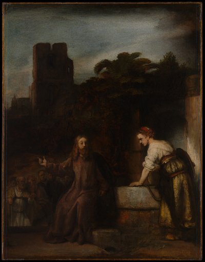 Cristo con la donna di Samaria da Follower of Rembrandt