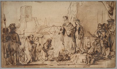 Scipione Restituisce la Sposa Spagnola alla Sua Famiglia da Follower of Rembrandt van Rijn