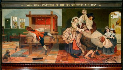John Kay Inventore della Navetta Volante AD 1753 da Ford Madox Brown