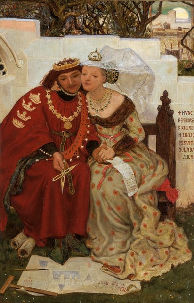 La luna di miele del re René: Architettura da Ford Madox Brown