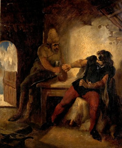 Manfred nella capanna dei cacciatori di camosci, c.1850 da Ford Madox Brown
