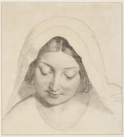 Oure Ladye del sabato sera - Studio per la testa della Madonna da Ford Madox Brown