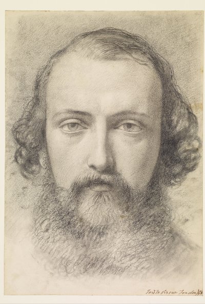 Ritratto: studio della testa di Daniel Casey (volto intero) da Ford Madox Brown