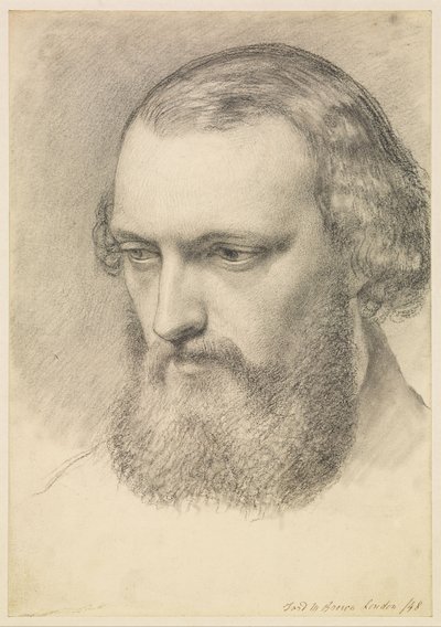 Ritratto: studio della testa di Daniel Casey (vista di tre quarti) da Ford Madox Brown