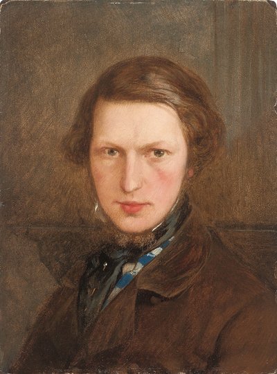 Autoritratto in un cappotto marrone da Ford Madox Brown