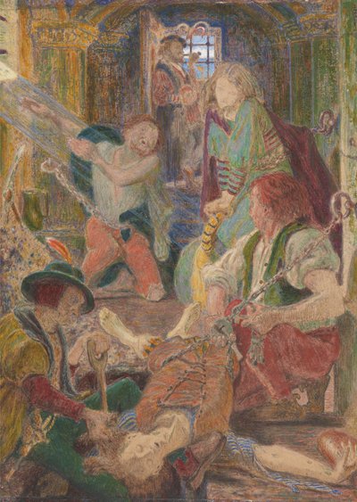 Il prigioniero di Chillon che implora i suoi carcerieri di seppellire suo fratello dove il sole possa cadere sulla sua tomba da Ford Madox Brown