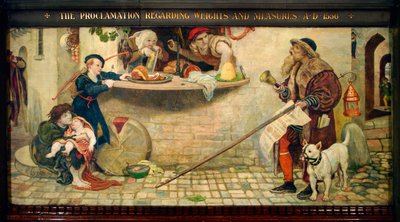 La Proclamazione sui Pesi e Misure AD 1556 da Ford Madox Brown