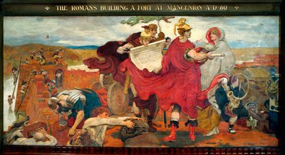 I Romani Costruiscono un Forte a Mancenion AD 80 da Ford Madox Brown