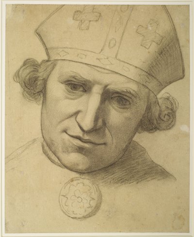 Lo spirito di giustizia - Studio per il capo di un vescovo da Ford Madox Brown