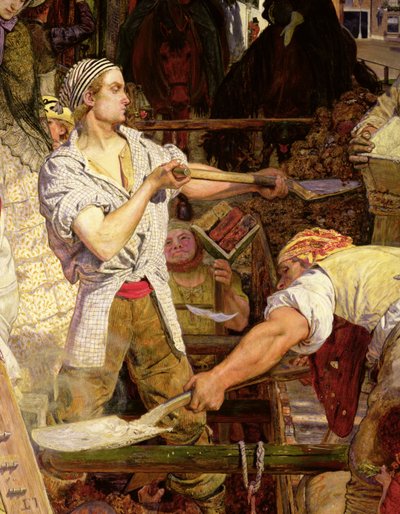Lavoro: Operaio con garofano in bocca da Ford Madox Brown