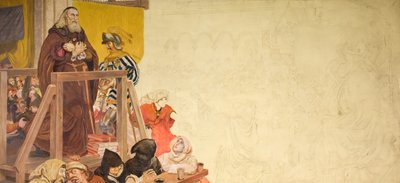 Wycliffe al suo processo, 1893 da Ford Madox Brown